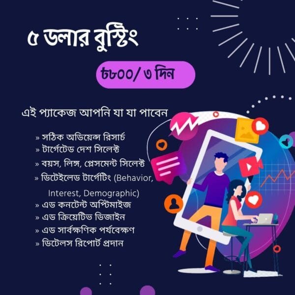 ৫ ডলার পোস্ট বুস্টিং – 5$ Facebook Post Boosting